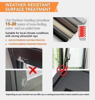 Ventana arqueada de doble acristalamiento con marco de aluminio NFRC AS2047, ventana deslizante de estilo abierto, de estilo