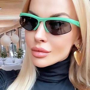 Gafas de Sol Deportivas con Marco Grande para Hombre, Color Caramelo, Media Montura, Gafas de Sol para Mujer, Última Moda 2022 - Product Image 1