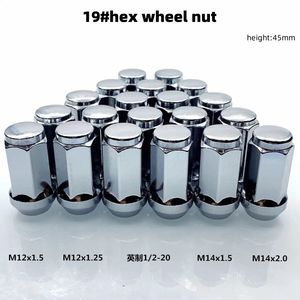 Vente en gros d'usine Steeltreks Outils de quincaillerie Fixations Écrous M12x1.5 <span class=keywords><strong>19</strong></span> Hexagonale Taille L35 Chrome <span class=keywords><strong>Cache</strong></span>-écrou hexagonal pour camion - Product Image 4