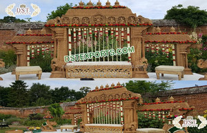 Mandap de Madera Artesanal para Bodas Reales, Mandap de Madera Tallada a Mano para Bodas en el Reino Unido, Precioso Mandap de Madera para Bodas Indias en Malasia, EE. UU. - Product Image 3