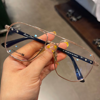 Nouvelle mode Anti bleu lunettes femmes Vintage métal cadre lunettes femme Prescription lunettes cadres optique