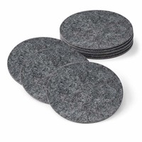 Sous-verres ronds en feutre doux, 100 % biodégradables, réutilisables et écologiques, pour la décoration de la maison et du bureau (vente en gros)