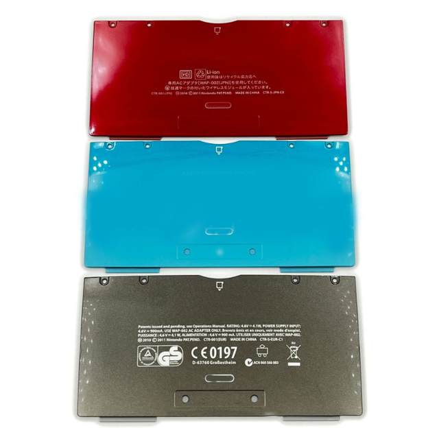 Original Lower Battery Cover for Nintendo 3DS Console Back Plate with Screws Replacement Housing Part Accessory