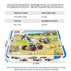 Kit de Construction DIY 227 Pièces : 18 Modèles en 1 de Véhicules Agricoles – Jouet Éducatif STEM pour Enfants, Camion de Ferme à Assembler - Product Image 6