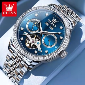   Reloj mecánico automático 7016 para hombre con fase lunar, calendario, diseño hueco, de lujo, resistente al agua y luminoso. - Product Image 4
