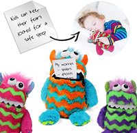 Jouet en peluche doux monstre personnalisé rose et vert pour enfants, notez vos soucis, jouet câlin
