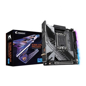 Placa base de escritorio Gigabyte B760I AORUS PRO <span class=keywords><strong>DDR4</strong></span>, garantía de 3 años, canal de memoria doble, Intel chipset, soportes duros SATA de 128 GB - Product Image 1