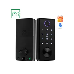 Doorplus Tuya智能锁防水数字门锁，带密码卡钥匙，用于家庭安全系统指纹门锁