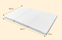 Matelas en mousse à mémoire de forme pliable avec housse lavable en machine, matelas pliant portable pour salon et chambre de bébé