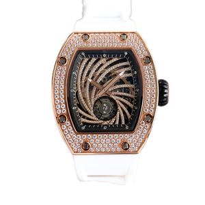 Reloj Mecánico de Lujo para Hombre en Tono Oro Rosa con Tourbillon, Esfera de Zafiro y Correa de Acero Inoxidable - Product Image 2