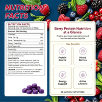 Gummies Protéinés SYC BIO aux Baies Mixtes – Complément Nutritionnel Premium Quotidien – 60 Unités 180g – OEM Marque Privée ODM