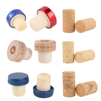 Bouchon de bouteille de vin personnalisé en gros d'usine, bouchon de vin réutilisable hermétique de qualité alimentaire naturelle pour la conservation du vin mousseux