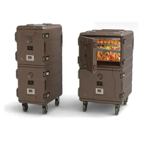 Ticari gıda ısıtıcısı termal sıcak kutusu Ultra yalıtımlı yemek tavası taşıyıcı konteyner