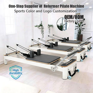 Reformer <span class=keywords><strong>de</strong></span> Pilates en aluminium <span class=keywords><strong>de</strong></span> haute qualité, <span class=keywords><strong>pliable</strong></span>, pour le yoga et le fitness - Product Image 1