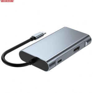 محول Jumon Aux شاحن محطة إرساء PD محول إيثرنت سريع كمبيوتر محمول نوع C 4K HDTV <span class=keywords><strong>Usb</strong></span> RJ45 <span class=keywords><strong>USB</strong></span> 7 في 1 <span class=keywords><strong>USB</strong></span> C HUB - Product Image 6