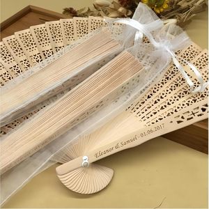 Abanico de mano personalizado para <span class=keywords><strong>boda</strong></span>, recuerdo de <span class=keywords><strong>boda</strong></span>, abanico con logotipo tallado, abanico de mano para novia y novio, recuerdo de <span class=keywords><strong>boda</strong></span> - Product Image 2