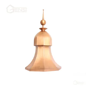 China fabricante personalizar oval redondo pináculo de cobre grande design finial de cobre para vila spire vendas quentes