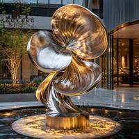 Sculpture de papillon en acier inoxydable sur mesure, grande taille, pour installation artistique extérieure de villas et hôtels, statue en métal poli miroir