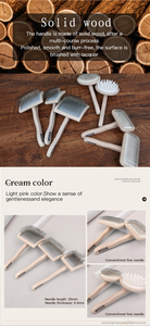 Portable en bois doux chat peignes chien cheveux toilettage <span class=keywords><strong>slicker</strong></span> brosse pour animaux de compagnie - Product Image 3