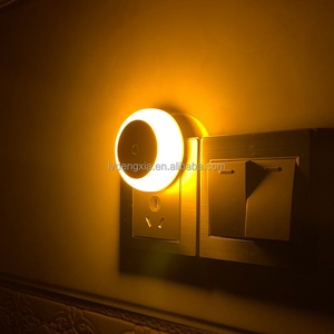 Lampe de nuit LED ronde électrique à brancher, lumières à capteur intelligent, mini lampes de nuit LED, lumière de couloir pour escalier - Product Image 2