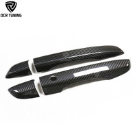 Poignée de porte pour HONDA CIVIC X de 10ème génération, en Fiber de carbone, avec capteur d'entrée sans clé, garniture extérieure, 1 pièce
