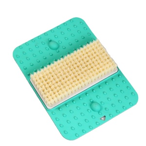 New Silicone Foot Wash <b>Brush</b> Non-Slip Shower Room Bath Mat with Massage <b>Scrubbing</b> Features Removes Dead Skin for Bathrooms - Product Image 1