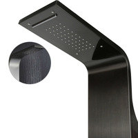 Panneau de douche salle de bain multifonction douche robinet d'eau chaude et froide ensemble de douche usine vente en gros 304 acier inoxydable laiton
