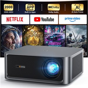 Proyector HAPPRUN 2000 ANSI Lúmenes 1080P Cine en Casa con Aplicaciones Integradas, Enfoque Automático, Audio Dolby, Conectividad HDMI - Product Image 1