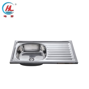 Wastafel Dapur Stainless Steel Profesional Terintegrasi dengan Drainer, Harga Pabrik - Product Image 2