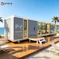 Cabine de jardin moderne de luxe en panneaux sandwich, bureau intelligent préfabriqué, studio de jardin entièrement équipé, kit de maison d'hôtes pour jardin avec certification CE