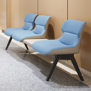 Canapé d'attente moderne en cuir 3 places pour hôpital, fauteuils personnalisables, sièges publics pour la salle d'attente et la zone de réception - Product Image 1