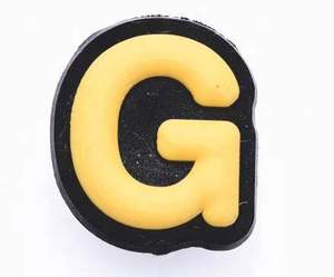 Vente en gros de sabots en caoutchouc personnalisés pour femmes Pack de lettres Décorations de chaussures en métal acrylique pour accessoires de boutons en position haute - Product Image 4