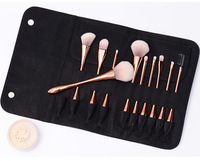 SeeJoy – Ensemble de pinceaux de maquillage haut de gamme, best-seller, avec logo personnalisé, manche en fibre synthétique et plastique couleur or rose, taille compacte