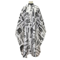 Cape de coupe de cheveux pour adulte, logo personnalisé, imperméable, en nylon, jetable