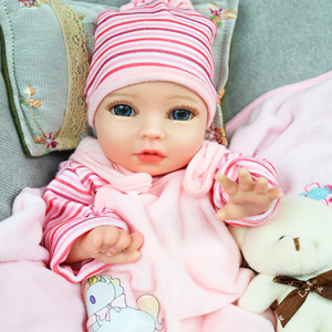 Muñeca Bebé <span class=keywords><strong>Reborn</strong></span> de <span class=keywords><strong>Silicona</strong></span> de Alta Simulación de 13 Pulgadas, Juguetes Educativos, Muñecas <span class=keywords><strong>Reborn</strong></span> que Pueden Beber y Orinar, de <span class=keywords><strong>Silicona</strong></span> Real - Product Image 4