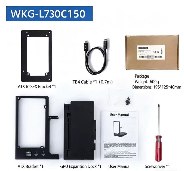 Laptop External Graphics Card Thunderbo.. GPU Dock Thunderbo.. 3/4 Graphics Card Expansion Dock L730 C150