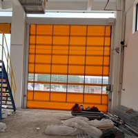Porte à enroulement rapide en polycarbonate moderne, à commande automatique, étanche, transparente et motorisée