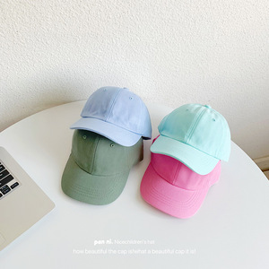 قبعة بيسبول للأطفال من BOTTCOOLA عالية الجودة للبيع بالجملة، مصنوعة من القطن بلون سادة، متعددة الاستخدامات لفصل الصيف، رقيقة بألوان الحلوى للحماية من الشمس - Product Image 2