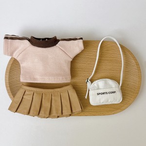 [Uniquement en tissu] Ensemble de robes mignonnes pour poupées en peluche de 24 cm, ensemble de jupes et accessoires pour cheveux avec nœud, 2 pièces - Product Image 6