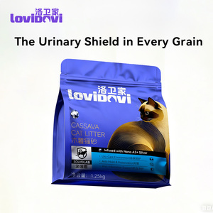 ทรายแมวจากมันสำปะหลังสำหรับแมว Lovovidovi 1.25 กก. ป้องกันการสะสมของของเสียในทางปัสสาวะ ปราศจากฝุ่น 99% ควบคุมกลิ่น ไม่ขึ้นรา ไม่ติดขน  OEM ODM - Product Image 1