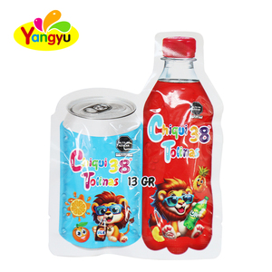 Caramelos prensados creativos al por mayor con forma de botella de refresco, sabor a frutas mixtas en sobre - Product Image 3