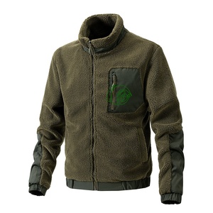 Chaqueta Térmica <span class=keywords><strong>de</strong></span> Forro Polar Personalizada para Hombre, Chaqueta <span class=keywords><strong>de</strong></span> Invierno con Forro <span class=keywords><strong>de</strong></span> Sherpa, Cierre Completo, Cuello Alto, Chaqueta Táctica para Senderismo al Aire Libre, Antiestática y Transpirable - Product Image 4