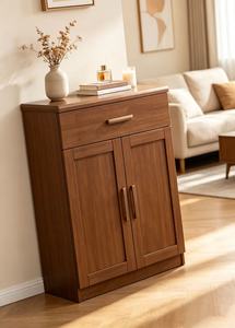 Mueble de Almacenamiento Moderno de Madera de Nogal con 1 Cajón y 2 Puertas para Sala de Estar - Product Image 5