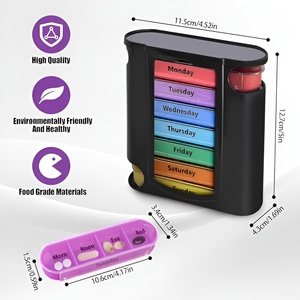 <span class=keywords><strong>28</strong></span> trường hợp <span class=keywords><strong>Pill</strong></span> lưu trữ màu đen <span class=keywords><strong>Pill</strong></span> chủ ngăn kéo hình nhựa <span class=keywords><strong>Pill</strong></span> hộp - Product Image 3