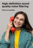 Nouveau combiné téléphonique filaire de type C à branchement direct, style rétro, avec écouteur filaire et annulation active du bruit (ANC)