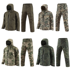 Rusia camuflaje hombres cortavientos impermeable acolchado abrigos al aire libre camping deporte chaqueta diseñador invierno táctico abrigos y pantalones conjuntos - Product Image 6