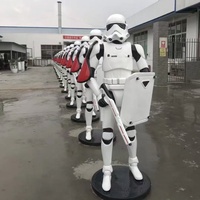 Escultura de Robot de Acero Inoxidable Fundido a Presión, Pulido a Espejo, Tamaño Real, Estatua Humanoide Futurista para Exhibición en Vestíbulo de Empresa Tecnológica