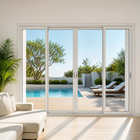 Ventana Corredera de Aluminio Moderna con Función Insonorizante, Diseño Minimalista, Ventanas Corredizas de Vidrio Grandes Personalizadas para Jardín Exterior de Villa