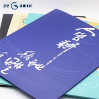 Zeamor-Carpeta de presentación de papel hecha a mano A4, de dos bolsillos con diseño personalizado, con tarjetero recortado para oficina