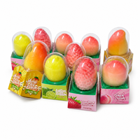 Vente en gros de desserts glacés 3D en forme de fruits 75g : mangue, pêche, citron, litchi, fraise